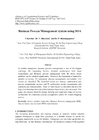 Business Process Management System Using SOA