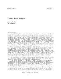 Control Flow Analysis