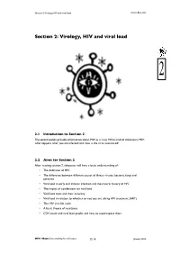 Section 2: Virology, HIV and Viral Load