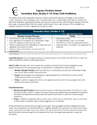 2020-2021 Dress Code Guidelines Secondary Boys 2 Page