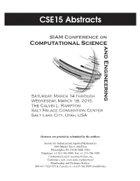 CSE15 Abstracts