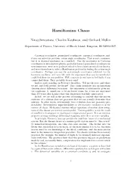 Hamiltonian Chaos