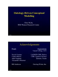 Ontology-Driven Conceptual Modeling