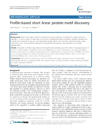 Profile-Based Short Linear Protein Motif Discovery Niall J Haslam1,2,3 and Denis C Shields1,2,3*