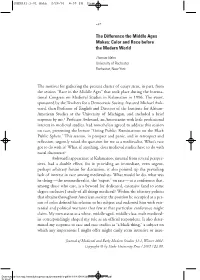 The Difference the Middle Ages Makes: Color and Race Before the Modern World