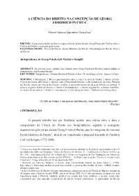 Universidade Federal Do Rio Grande Do Sul (Ppgdir – UFRGS), Cujo Tema Foi “Puchta E a Ciência Das Pandectas”