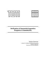 Verification of Sequential Imperative Programs in Isabelle/HOL