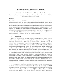 Whispering Gallery Microsensors: a Review