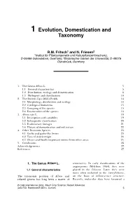 1 Evolution, Domestication and Taxonomy