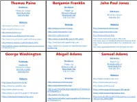 Benjamin Franklin John Paul Jones Databases Databases