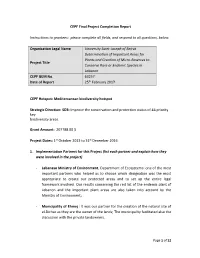 CEPF Final Project Completion Report Instructions to Grantees: Please