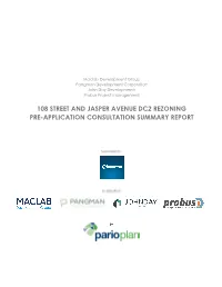Pre-Consultation Summary Report