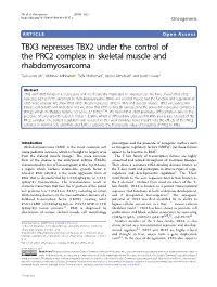 TBX3 Represses TBX2 Under the Control of the PRC2 Complex In