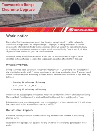 Toowoomba Range Clearance Upgrade Works
