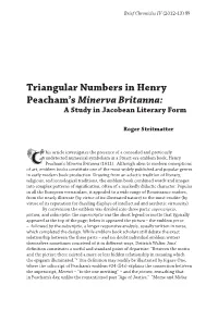 Triangular Numbers in Henry Peacham's Minerva Britanna