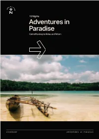 ADVENTURES in PARADISE Itinerary Map