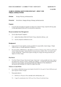 Climate Change Adaptation Strategy – Draft for Public Consultation
