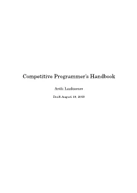 Competitive Programmer's Handbook