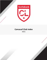 Concacaf Club Index 2021