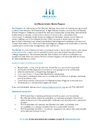 Earl Woods Scholar Mentor Program the Program