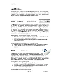 Input Devices