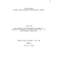 July 27, 2020 Transcript
