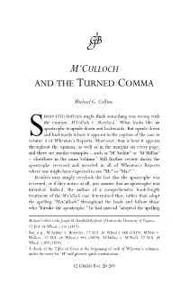 M'culloch and the Turned Comma