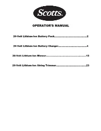Operator's Manual