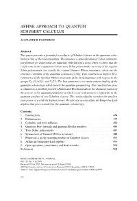 Affine Approach to Quantum Schubert Calculus