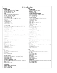 All Home Branches