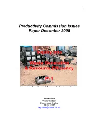 Inquiry Into Waste Generation & Resource Efficiency Pt 1