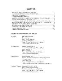 Newsletter Spring - 1999