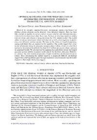 Optimal Mandates and the Welfare Cost of Asymmetric Information: Evidence from the U.K