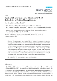 Raising Risk Awareness on the Adoption of Web 2.0 Technologies in Decision Making Processes