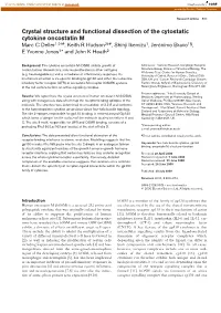 Crystal Structure and Functional Dissection of the Cytostatic Cytokine