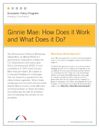 Ginnie Mae: How Does It Work and What Does It Do?