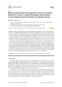 Harnessing Remote Sensing Derived Sea Level Rise Models to Assess Cultural Heritage Vulnerability: a Case Study from the Northwest Atlantic Ocean
