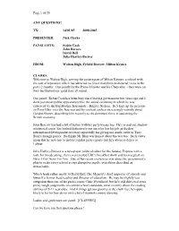 Page 1 of 20 ANY QUESTIONS? TX: 14/01/05 2000-2045