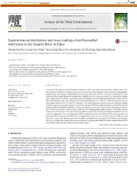 Spatiotemporal Distribution and Mass Loadings of Perfluoroalkyl