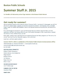 Boston Public Schools Summer Stuff Jr