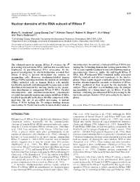 Nuclear Domains of the RNA Subunit of Rnase P