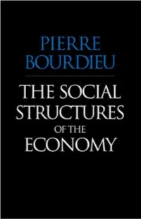 The Social Structures of the Economy