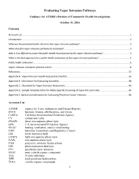 Evaluating Vapor Intrusion Pathways