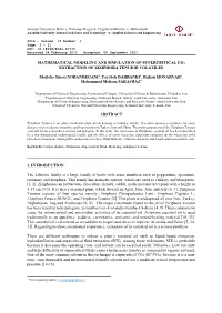 MATHEMATICAL MODELING and SIMULATION of SUPERCRITICAL CO2 EXTRACTION of ZIZIPHORA TENUIOR VOLATILES Mojtaba Sinaei NOBANDEGANI1