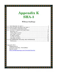 Appendix K SHA-3