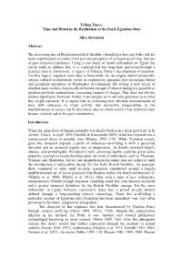Telling Times: Time and Ritual in the Realization of the Early Egyptian State