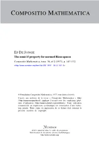 The Semi-M Property for Normed Riesz Spaces Compositio Mathematica, Tome 34, No 2 (1977), P