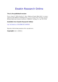 A Systemic Approach to the Database Marketing Process, in Proceedings of the Australian and New Zealand Marketing Academy Conference, ANZMAC, Geelong, Vic., Pp