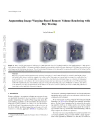 Augmenting Image Warping-Based Remote Volume Rendering with Ray Tracing