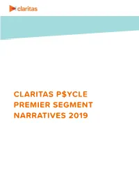 Claritas P$Ycle Premier Segment Narratives 2019